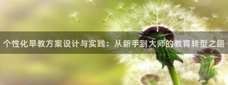 恒行2褚74OOO5：个性化早教方案设计与实践：从新手到大师的教育转型之路