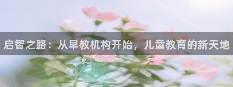 恒行2褚74OOO5：启智之路：从早教机构开始，儿童教育的新天地