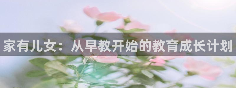 恒行2杨74OOO5：家有儿女：从早教开始的教育成长计划