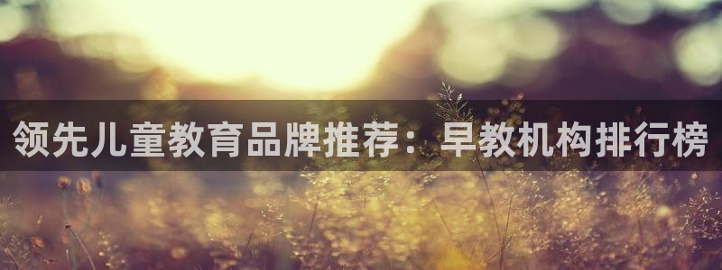 恒行娱乐芍皇74ooo5蛹：领先儿童教育品牌推荐：早教机构排行榜