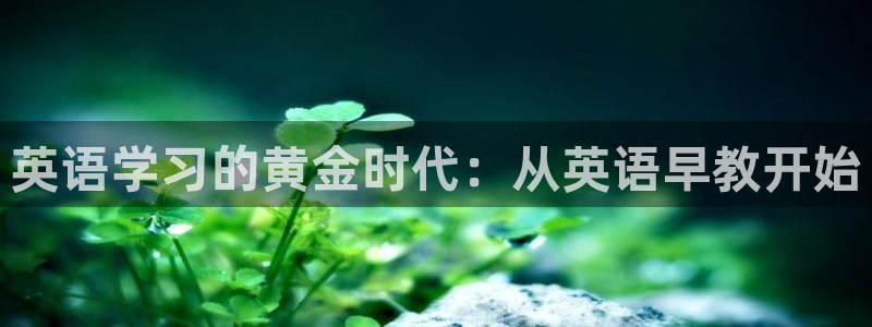 恒行娱乐鸟74ooo5判官：英语学习的黄金时代：从英语早教开始