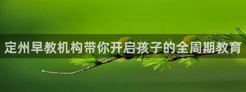 恒行注册全2O5O5O：定州早教机构带你开启孩子的全周期教育