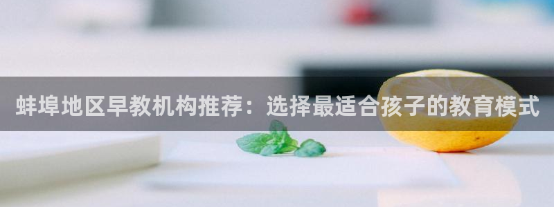 恒行娱乐吕74OOO5：蚌埠地区早教机构推荐：选择最适合孩子的教育模式