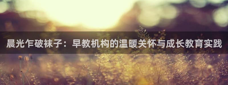 恒行2吕74OOO5：晨光乍破袜子：早教机构的温暖关怀与成长教育实践