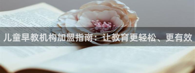 恒行2褚74OOO5：儿童早教机构加盟指南：让教育更轻松、更有效