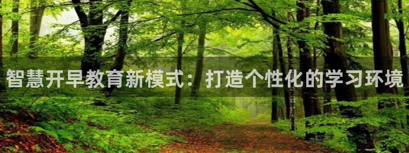恒行主管总代6ll5l周至:智慧开早教育新模式:打造个性化的学习环境