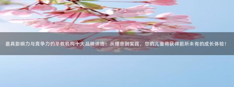 恒行2吴74OOO5：最具影响力与竞争力的早教机构十大品牌评选：从理念到实践，您