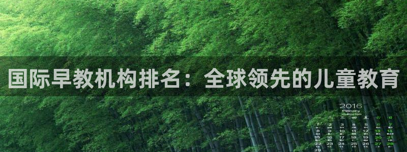 恒行2吕74OOO5:国际早教机构排名:全球领先的儿童教育