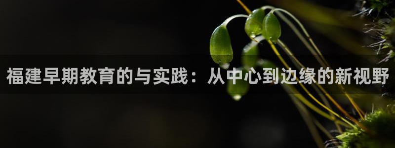 恒行2沈74OOO5：福建早期教育的与实践：从中心到边缘的新视野