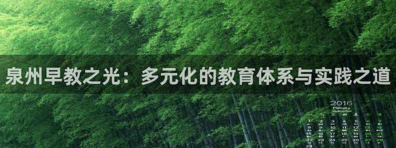 恒行2蒋74OOO5：泉州早教之光：多元化的教育体系与实践之道