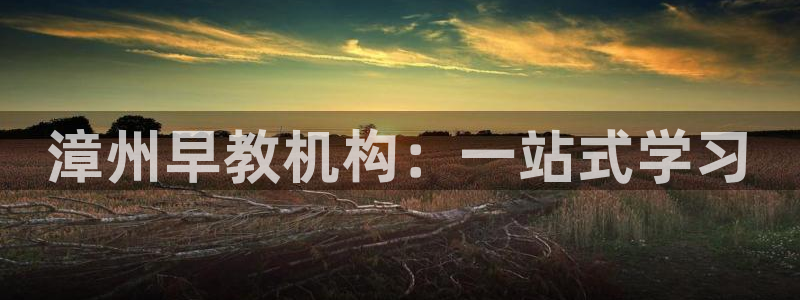 恒行开户娱乐赞议6ll5l:漳州早教机构:一站式学习