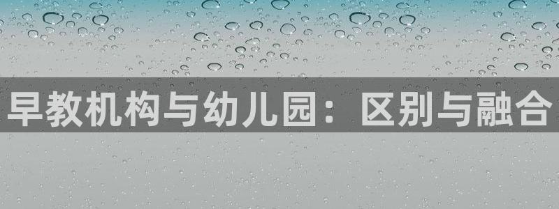 恒行娱乐蜗74ooo5指磁：早教机构与幼儿园：区别与融合